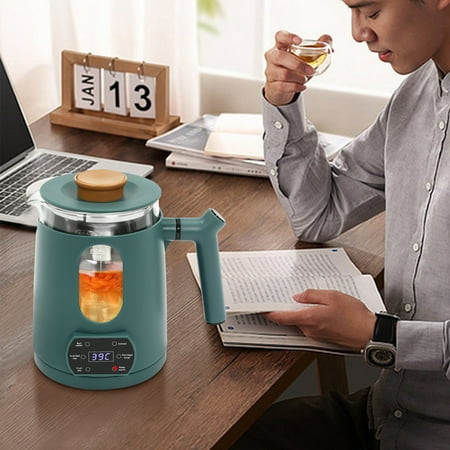 Temperature Control Electric Tea Kettle, 600W Electric Kettle 140? Water Warm Water Boiler & Heater 27oz Multi-functional Electric Teapot With Digital Display Green