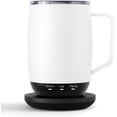 thumbnail image 1 of Temperature Control Heated Coffee Mug 14 oz - Rechargeable Self-Heating Coffee Cup with Lid - Manual Control, 3 Modes, 130 Min  Life, Auto Shut-Off (White), 1 of 6