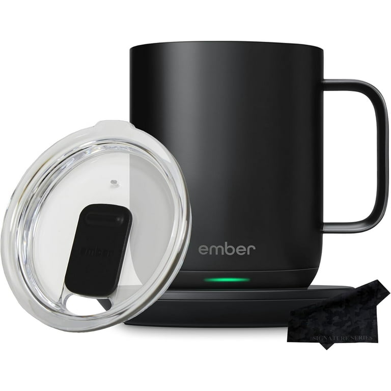 Temperature Control Mug 2, 10 Oz, Black, 1.5-Hr Battery Life, App  Controlled Heated Coffee Mug