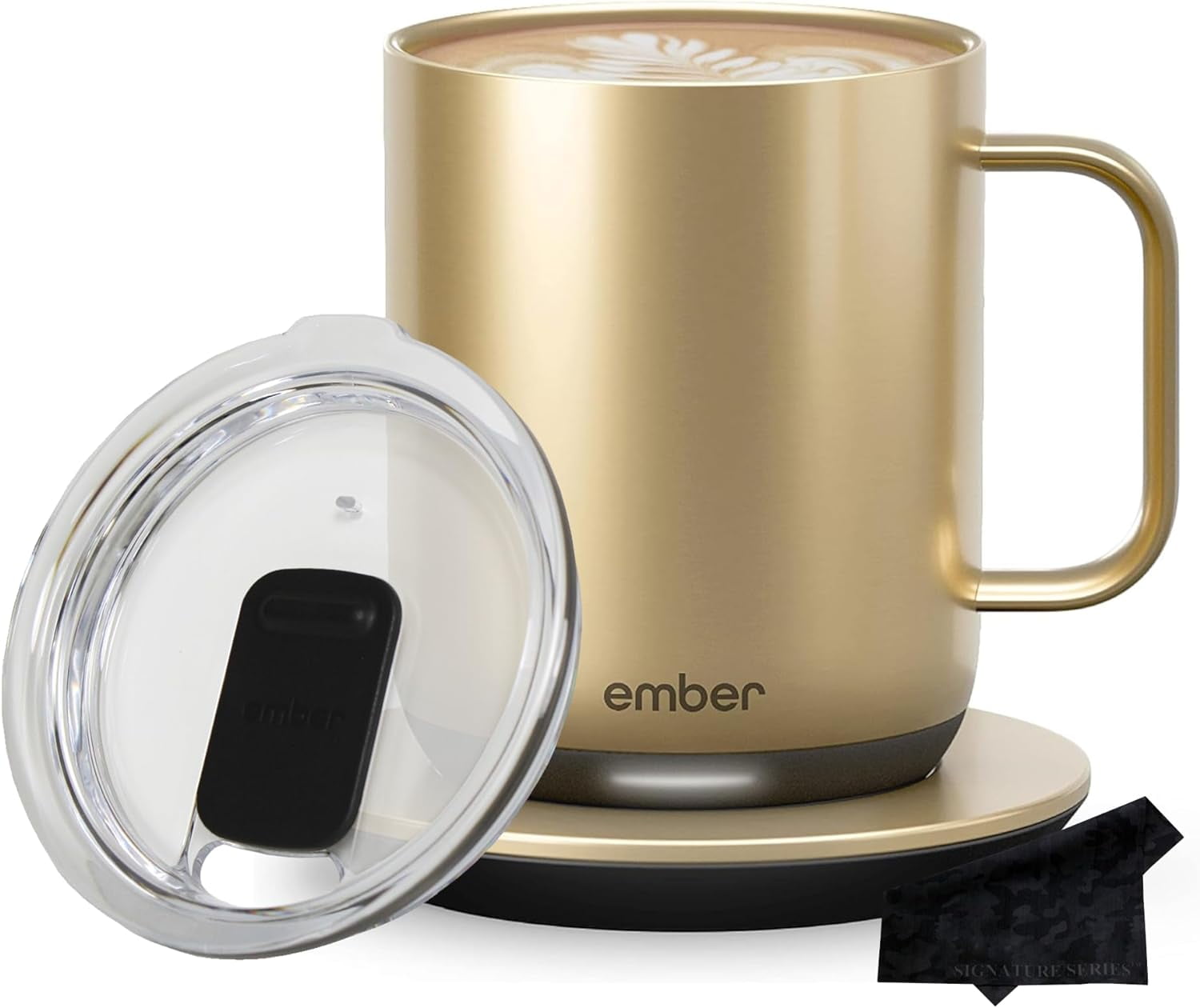 Temperature Control Mug 2, 10 Oz, Gold 1.5Hr Battery Life App Controlled Heated Coffee Mug