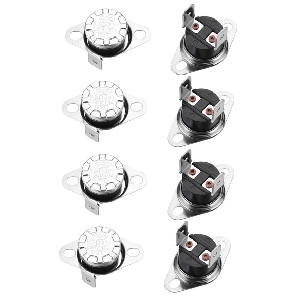 Temperature Control Switch Thermostat 135°C 10A Normally Closed 8 Pack,Bakelite Material