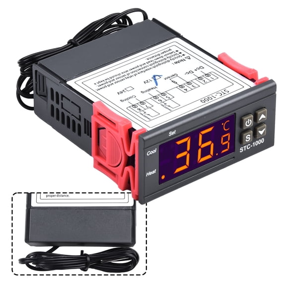 Temperature Controller Stc-1000 12V/24V/110V-220V Digital Lcd Display Thermostat Home And Household Utility Tool Accessories