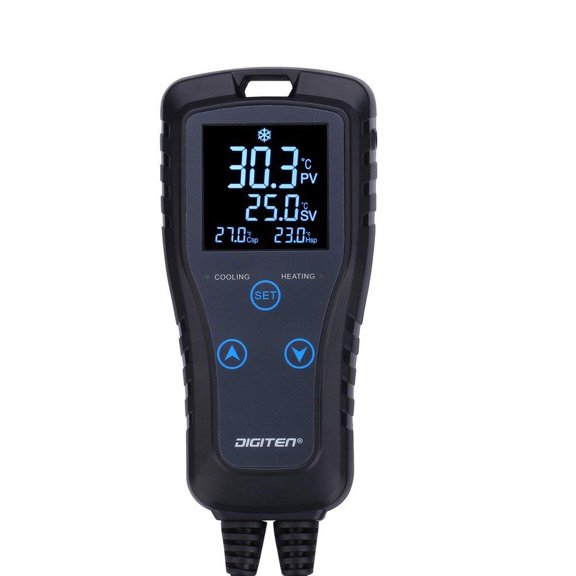 Temperature Controller with Dual Sockets Heat Mat Thermostat 110V Plug-in