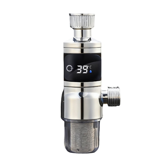 Temperature Display Electric LED Display Shower Thermometer, Bathroom Shower Water Thermometer Water Temperature Monitor, Digital Display Shower Head with Thermostat and Filter Combination