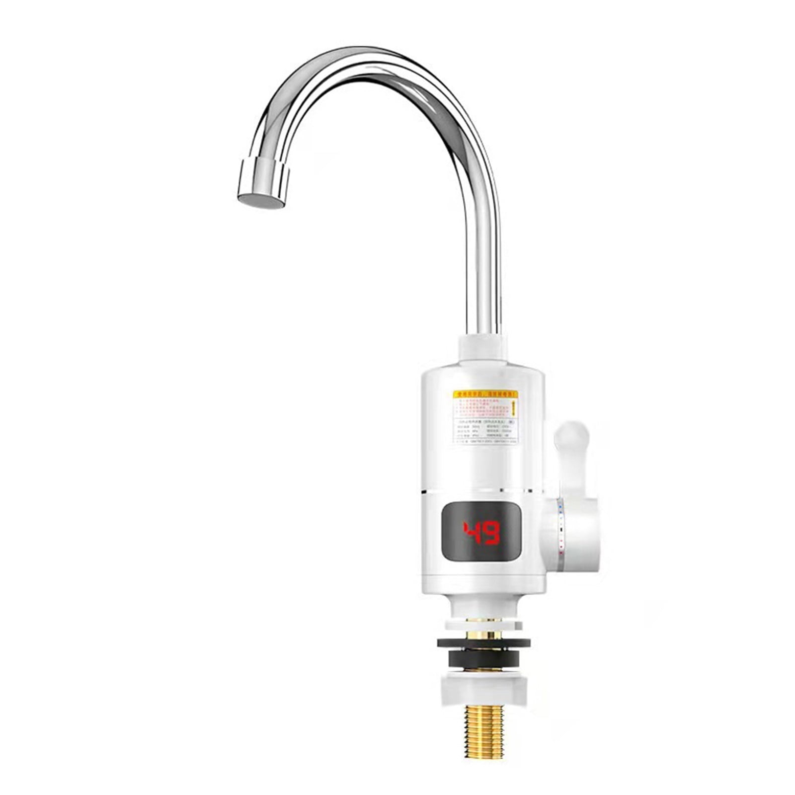 Temperature Display Instant Electric Shower Faucet Bathroom Kitchen Tankless Instantaneous Heating Hot Water Heater Tap ,Rapid Water Heating