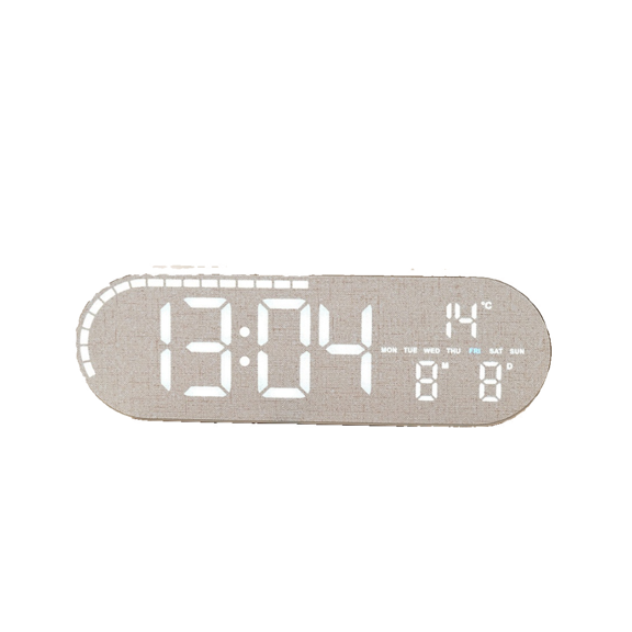 Temperature Display LED Digital Clock Living Room Decor Time Date Week Display