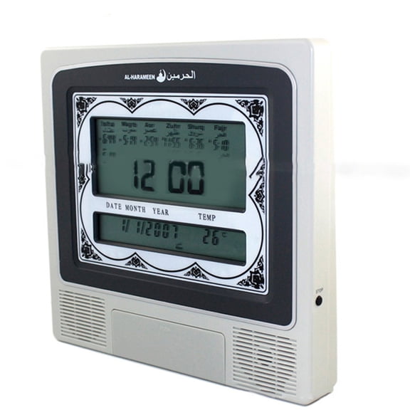 Temperature Display Table ClockMus11mPray Azan Time Reminder Desk Prayer Alarm