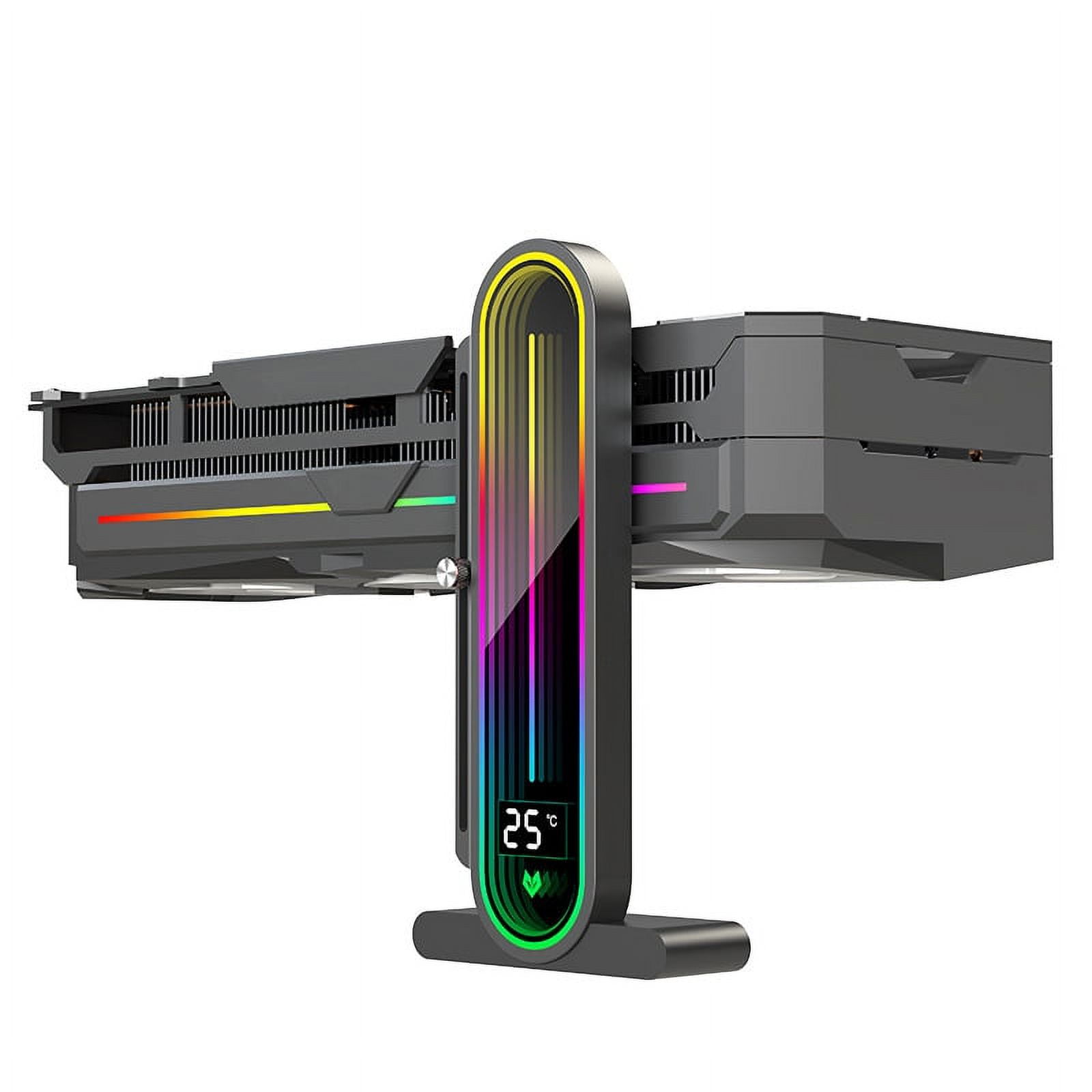 Temperature Displaying GPU Stand ARGB Graphics Card Support Adjustable 5V  3PIN Video Card Holder Anti-sag Bracket Magnetic Base Display Card Brace ...
