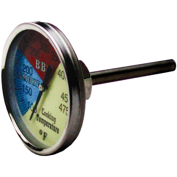 Old Smokey Temperature Gauge - Stainless Steel, Universal Fit - 2 In, Silver