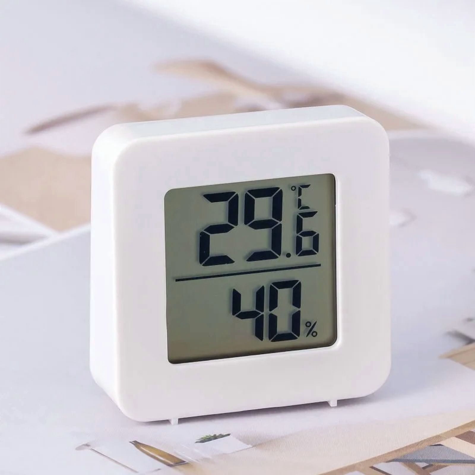 Temperature Gauge for Room Mini Digital Thermometer Hygrometer with Wall Mount Sensor LCD Screen for Home Use