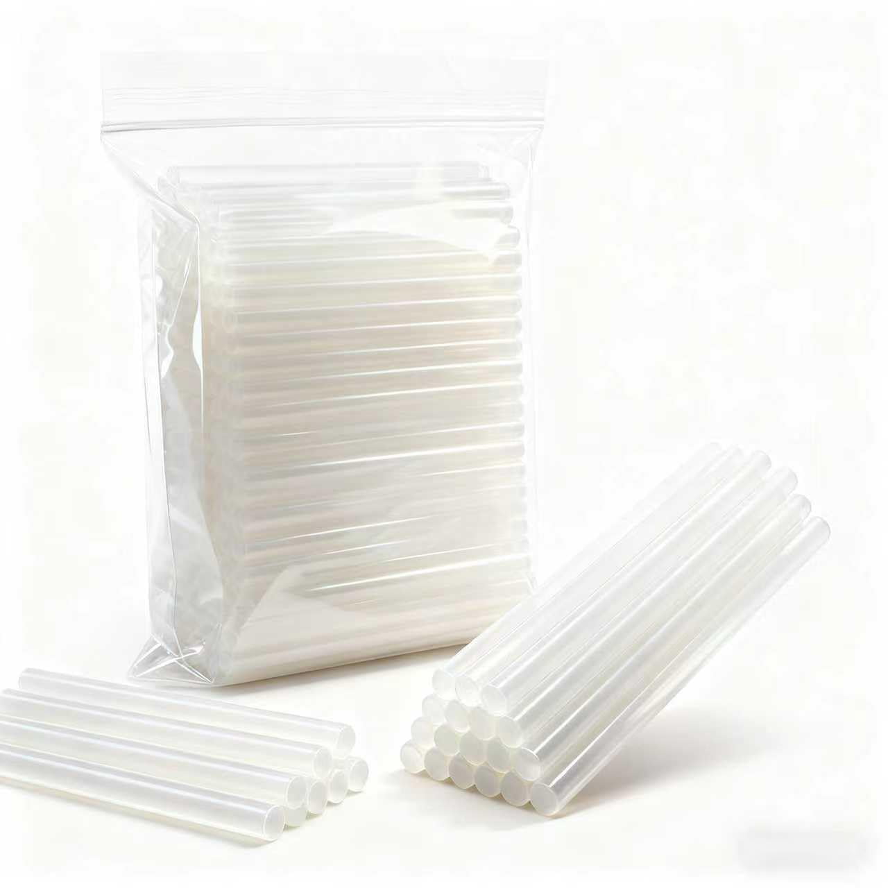 All Temperature Hot Glue Sticks, 0.27×3.94 Inch 100-Count Clear Strong Bond for High & Low Temp Glue Guns, Crafts DIY, Wood, Fabric, Metal, Plastic, Ceramics(Transparent)
