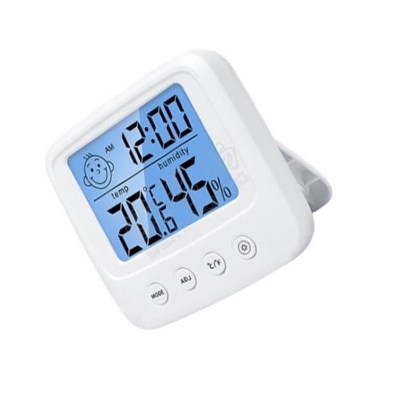 Temperature Humidity Meter Clock With 12/24H Time Format For Home Electric Digital Hygrometer