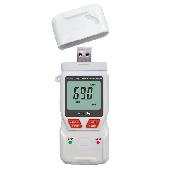 Temperature and Humidity Recorder Portable USB Interface Data Logger PDF File Format with Large Storage Capacity for Real-Time Measurement Temperature and Humidity Meter