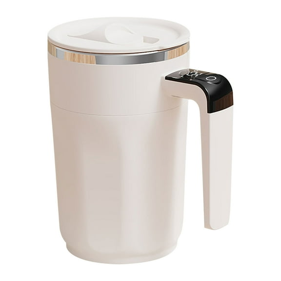 Temperature Magnetic Stirring Cup | Automatic Mixing for Coffee & Milkshakes | Portable Electric Travel Mug with Digital Display