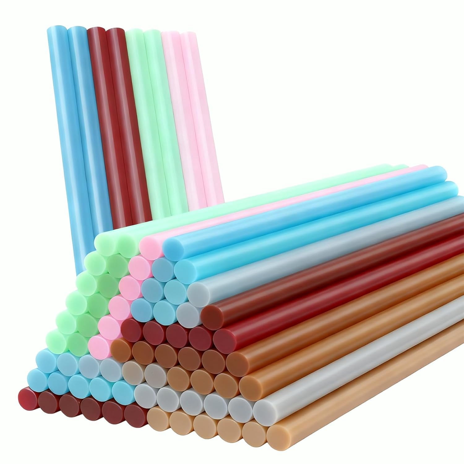 All Temperature Metal Colorful Hot Melt Glue Sticks, 0.27×3.94 Inch 110-Count Clear Strong Bond for High & Low Temp Glue Guns, Crafts DIY, Wood, Fabric, Metal, Plastic, Ceramics