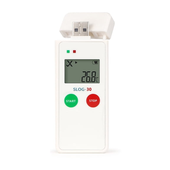Temperature Recorder USB Temperature Data Logger Food Medicine Refrigerated Transportation,1 * Temperature data logger,White
