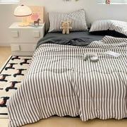 Temperature-Regulating 3-Piece Dorm Bedding Set for College Students | Machine-Washable Brushed Polyester | All-Season Breathable Essentials