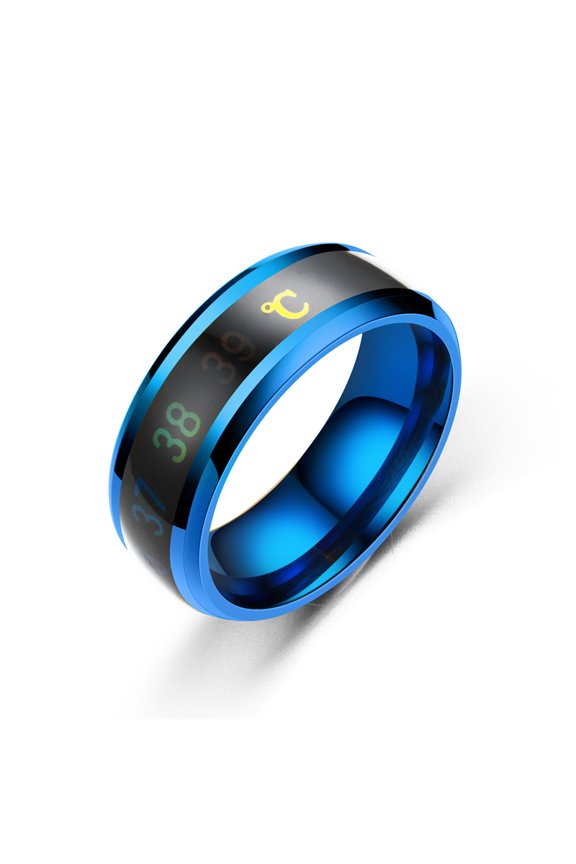 Temperature Ring Titanium Steel Mood Emotion Feeling Intelligent Temperature Sensitive Ring for Women Men Waterproof Jewelry