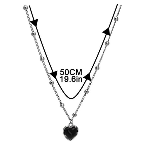 Temperature Sensitive Heart Necklace - Color-Changing Alloy Jewelry, Versatile Gift for Her with Temperature Reactive Design