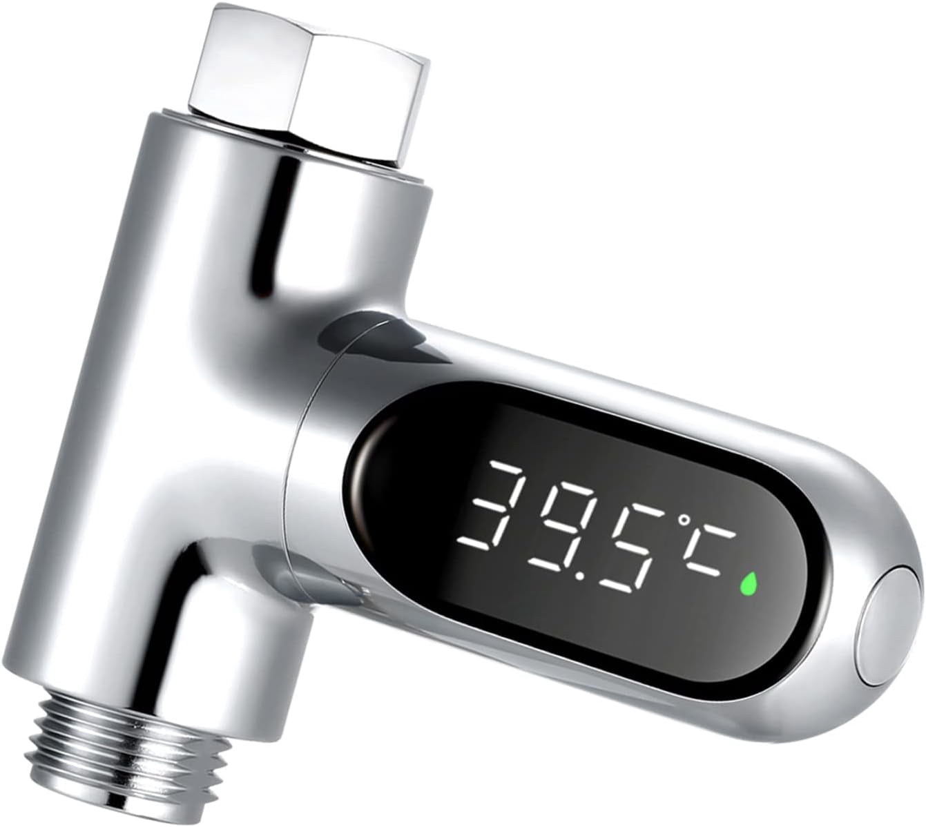 Temperature Sensor for Baby Bath Water, Hydropower System with 360° Rotating Screen for Instant-Read Led Digital Display in Home Bathroom Kitchen