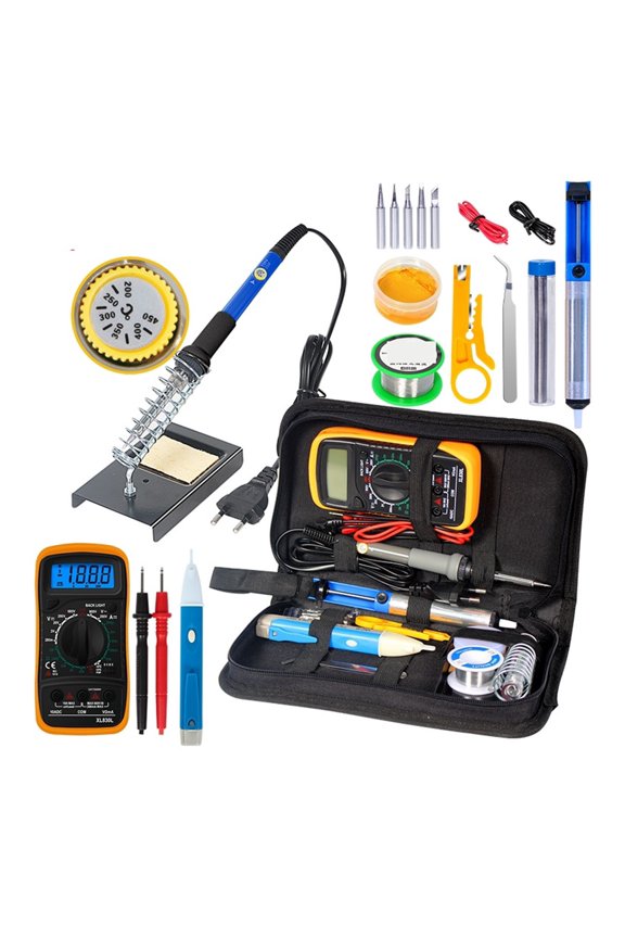 Temperature Soldering Iron Kit,80W Soldering Iron Kit,Multimeter Soldering Tool Kit