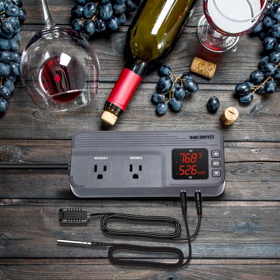 Temperature and Humidity Controller ITC-608T Pre-Wired Dual Stage Thermostat 120VAC 15A 1800W ETL Listed Mushroom Greenhouse Homebrew