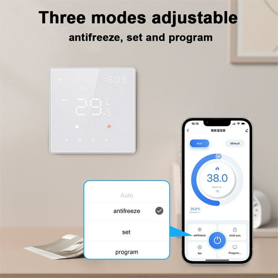 Temperature controller,Panel Compatible H Temperature Wifi Display Temperature Boiler H Boiler Compatible With Panel Boiler Compatible H Boiler Wifi - Boiler - Compatible H - Wal Display Panel