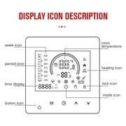 Temperature controller,Wifi Wall Remote Ntc Lcd Display Button Water Warm Wall Remote Ntc Display Button Warm Floor Underfloor Demwa Wall Room Mewmewcat Wall Room Indoor Temperature