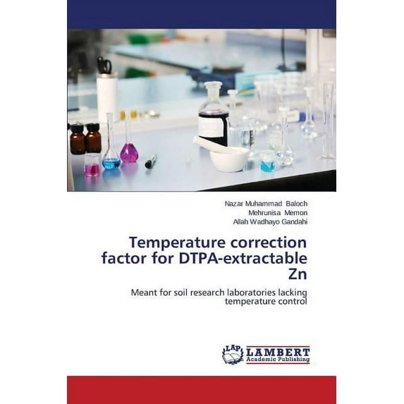 Temperature correction factor for DTPA-extractable Zn (Paperback)