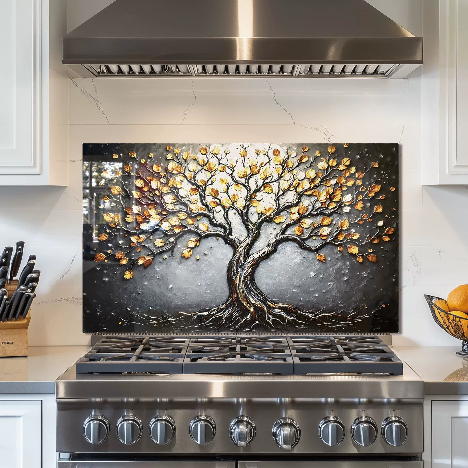 Tempered Glass Backsplash For Kitchen Behind Stove,Stove Back Top Cover,Easy to Clean Glass Splashback, Sink Cover Splash Guard,Home Kitchen Wall Decor