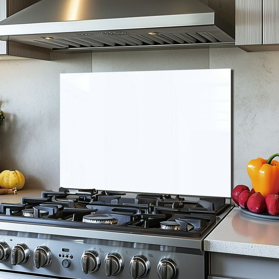 Tempered Glass Backsplash For Kitchen Behind Stove,Stove Back Top Cover,Easy to Clean Glass Splashback, Sink Cover Splash Guard,Home Kitchen Wall Decor