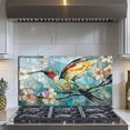 thumbnail image 1 of Tempered Glass Backsplash for Kitchen, Hummingbird Stove Splashback, Glass Backsplash, Used for Kitchen Wall Protection and Decoration, Easy to Install and Clean. (30x18''), 1 of 7