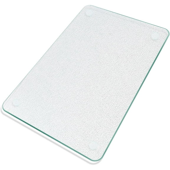Tempered Glass Cutting Board, 12x16" Glass Cutting Board for Kitchen Counter,Large Size Frosted Glass,with Non-Slip Feet, Scratch Resistant,Heat Resistant