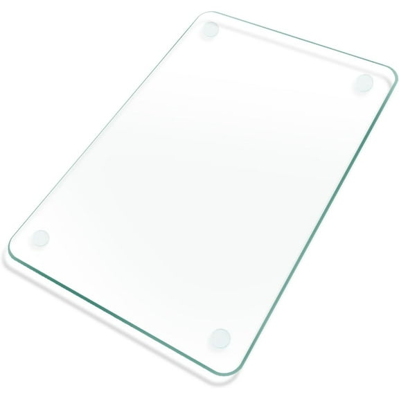 Tempered Glass Cutting Board, 12x8" Cutting Board for Kitchen Counter,Small Size Clear Glass,with Non-Slip Feet, Scratch Resistant,Heat Resistant