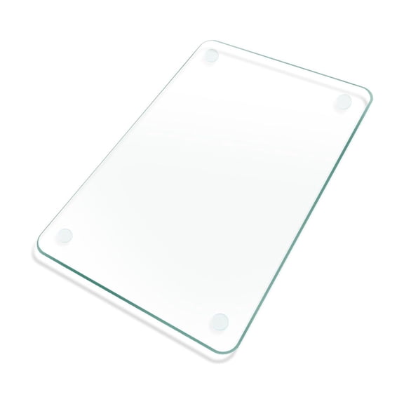 Tempered Glass Cutting Board, 12x8" Cutting Board for Kitchen Counter,Small Size Clear Glass,with Non-Slip Feet, Scratch Resistant,Heat Resistant