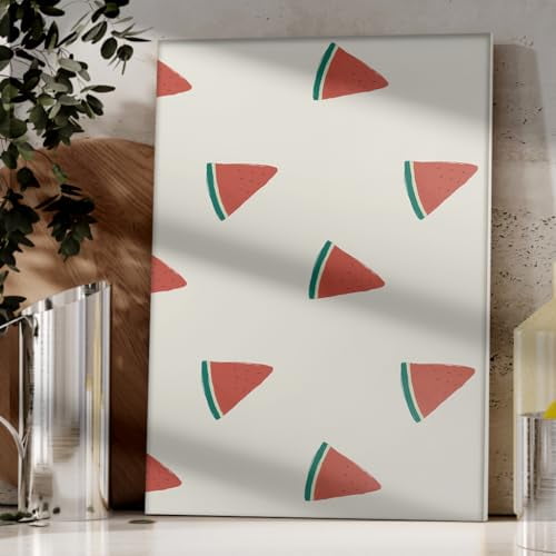 Tempered Glass Cutting Board for Kitchen Counter, Watermelon Cutting Board with Feet, Dishwasher Safe, Bar Cutting Board, Aesthetic Serving Tray, Shatter and Heat Resistant