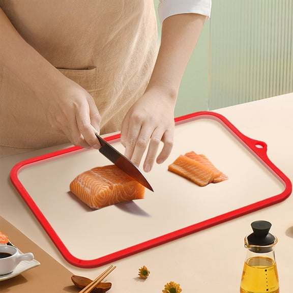 Tempered Glass Cutting Board Transparent - Double Sided Kitchen Chopping Board Heat Resistant Non-Slip Base