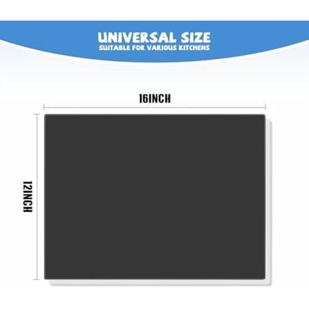 Tempered Glass Cutting Board for Kitchen, Black Glass Board for Countertop, Heat Resistant, with Non-Slip Feet, 12x16" 1Pcs