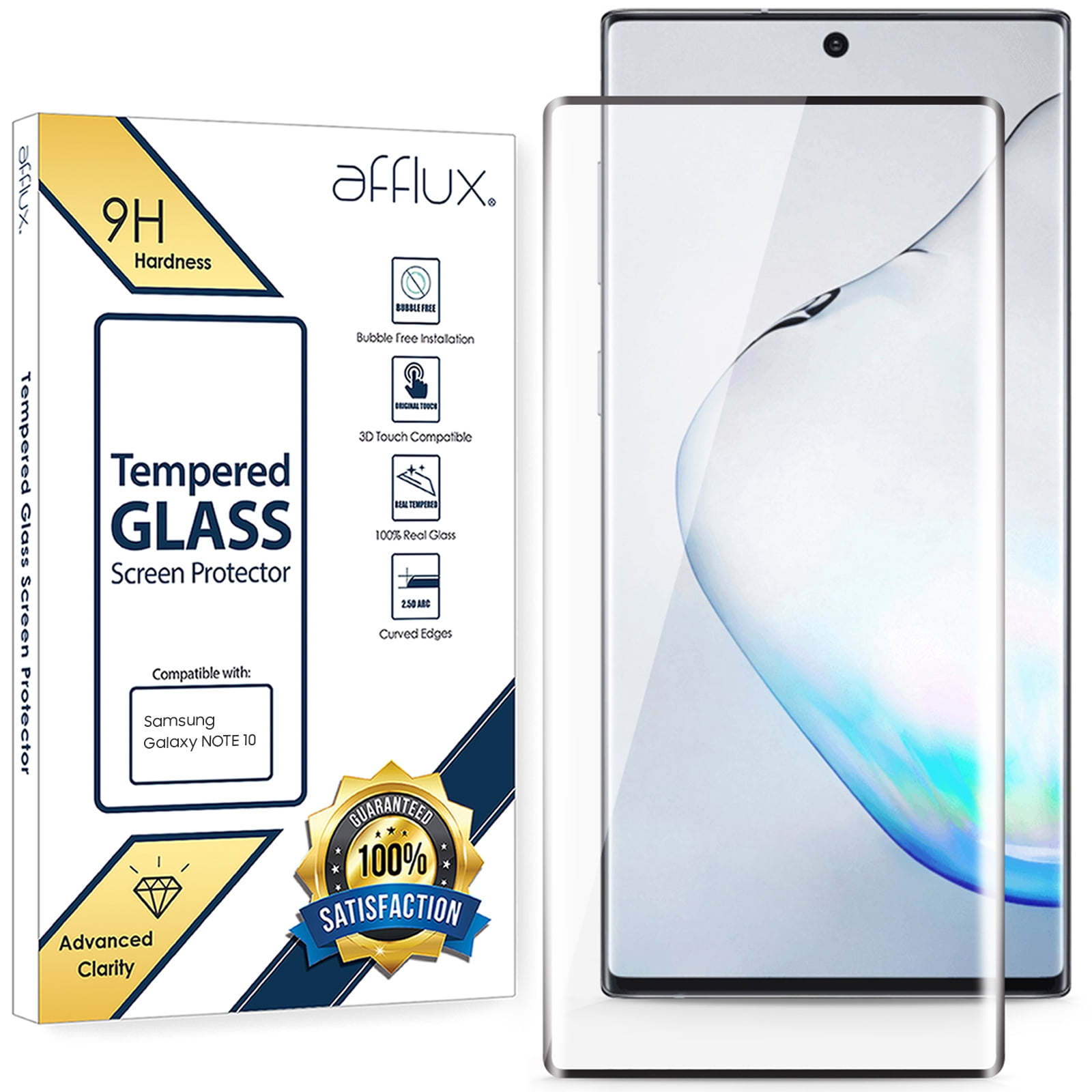 Tempered Glass For Galaxy Note 10 Screen Protector, 9H Tempered