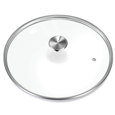 Tempered Glass Lid 13.5 inch with Stainless Steel Knob, 34cm