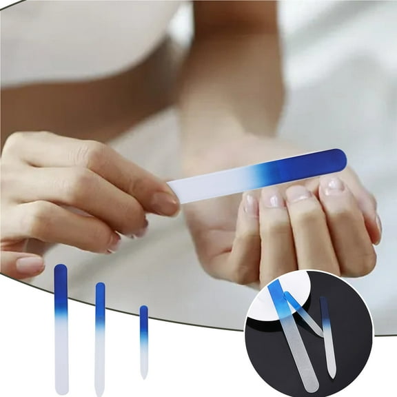 Tempered Glass Nail File Set High End Manicure Tool for Smooth and Shaping