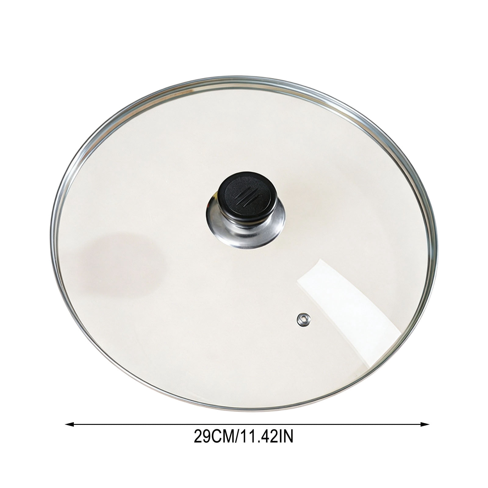 Tempered Glass Pot Lid, Explosion-Proof Cover with Vent & Steel Rim, 11 ...