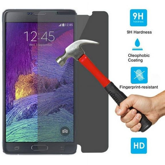 Tempered Glass Privacy Screen Protector Anti-Peep for Verizon Samsung Galaxy Note 5 - Sprint Samsung Galaxy Note 5 - T-Mobile Samsung Galaxy Note 5 - AT&T Samsung Galaxy Note 5