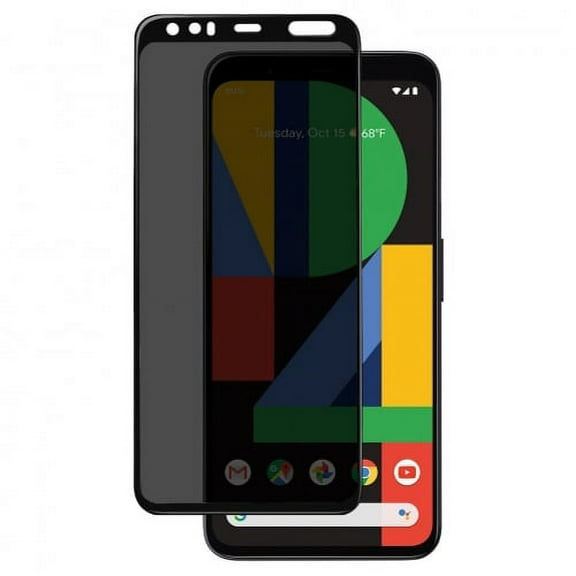 Tempered Glass Privacy Screen Protector for Google Pixel 4 Phones - Full Cover Anti-Peep Anti-Spy 3D Edge Curved for Google Pixel 4 Models
