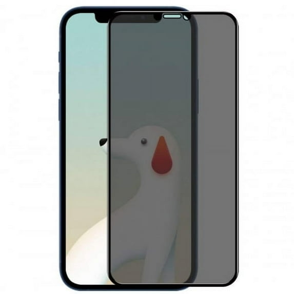 Tempered Glass Privacy Screen Protector for iPhone 12/Pro - Curved Anti-Spy Anti-Peep 3D Edge Case Friendly N9L Compatible With iPhone 12/Pro