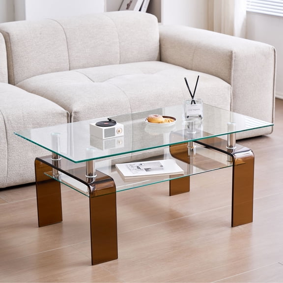 Tempered Glass, Quick Assembly / Perfect for Living Room and Bedroom