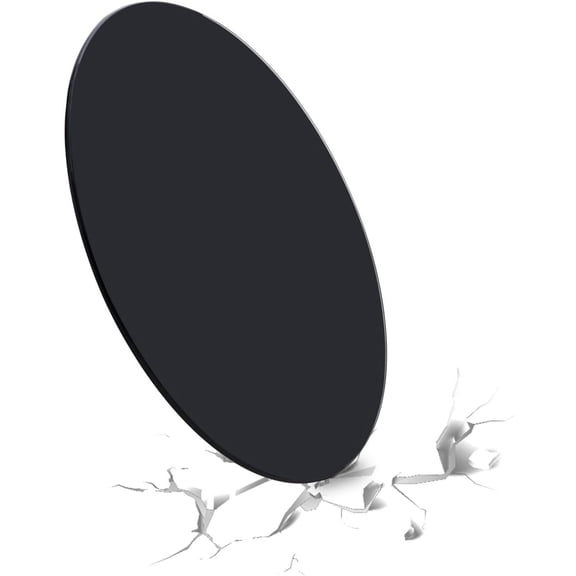 Tempered Glass Round Table Top 31.5 Inch Diameter, 3/10 Inch Thick, Heavy-Duty Safety Glass Circle for Dining Table, Desk, Patio Base Replacement-Black
