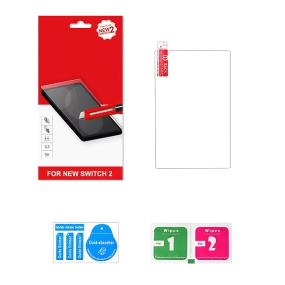 Tempered Glass Screen Protector Anti Scratch with Easy Installation Bubble Frees Game Protector for Nintendo Switch2