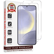 Entronix Screen Protector Compatible with Galaxy S24 Plus, Clear Tempered Glass, 2-Pack
