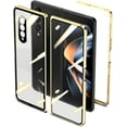 thumbnail image 1 of Tempered Glass Screen Protector Magnetic Case Compatible with Z Fold 4 Clear Case Built-In Camera Lens Protector with Safety Lock Slim 360° Full Protective for Samsung Galaxy Z Fold 4,Gold, 1 of 6